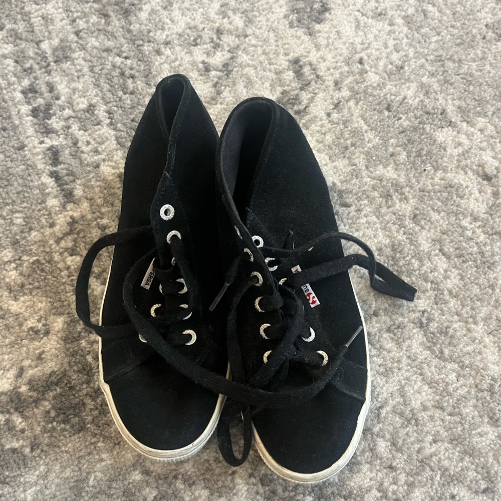 Superga Black Suede High-Tops